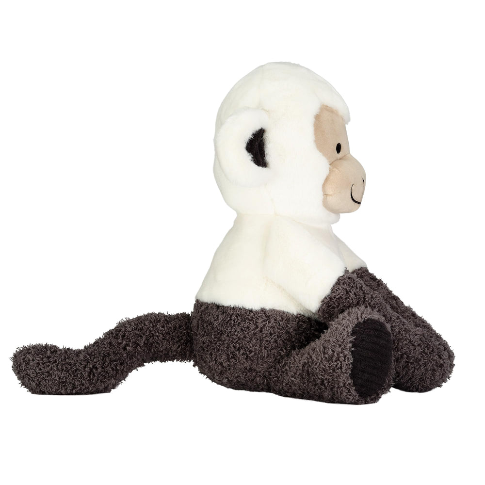 Lambs & Ivy Charlie monkey boucle texture on body adds tactile appeal.