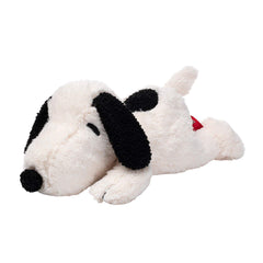Lambs & Ivy Snoopy plush with a black back spot, playful nursery friend.