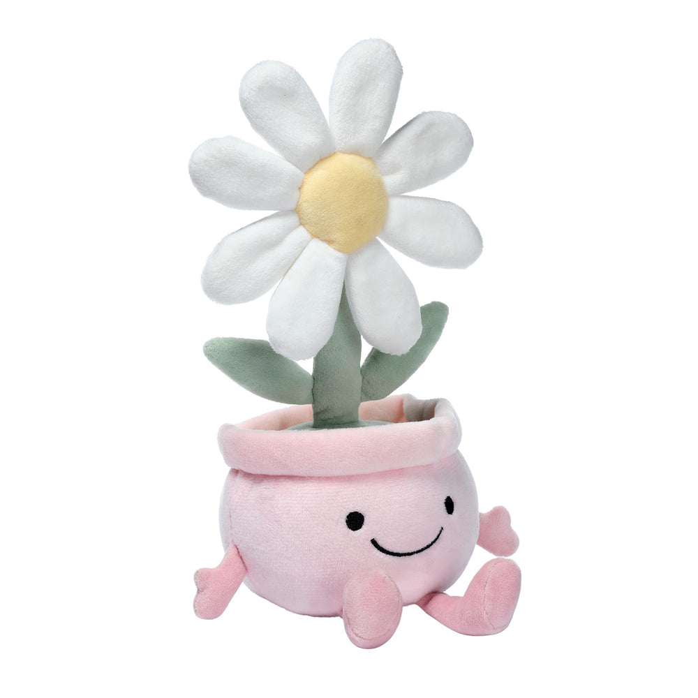 Daisy Dreams flower pot plush with arms and legs poseable for pretend play