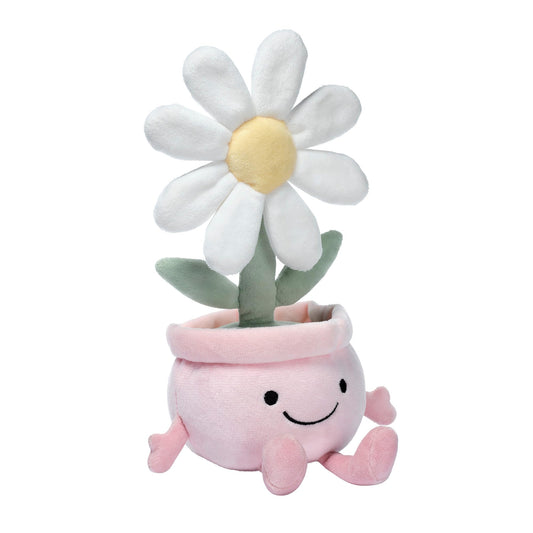 Daisy Dreams flower pot plush with arms and legs poseable for pretend play