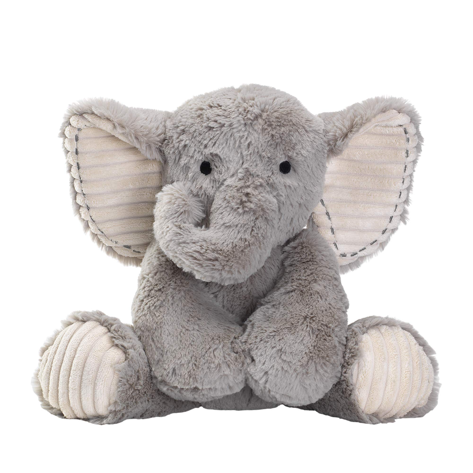 Lambs & Ivy Jett face detail with embroidered eyes for safe, endearing cuddle buddy.