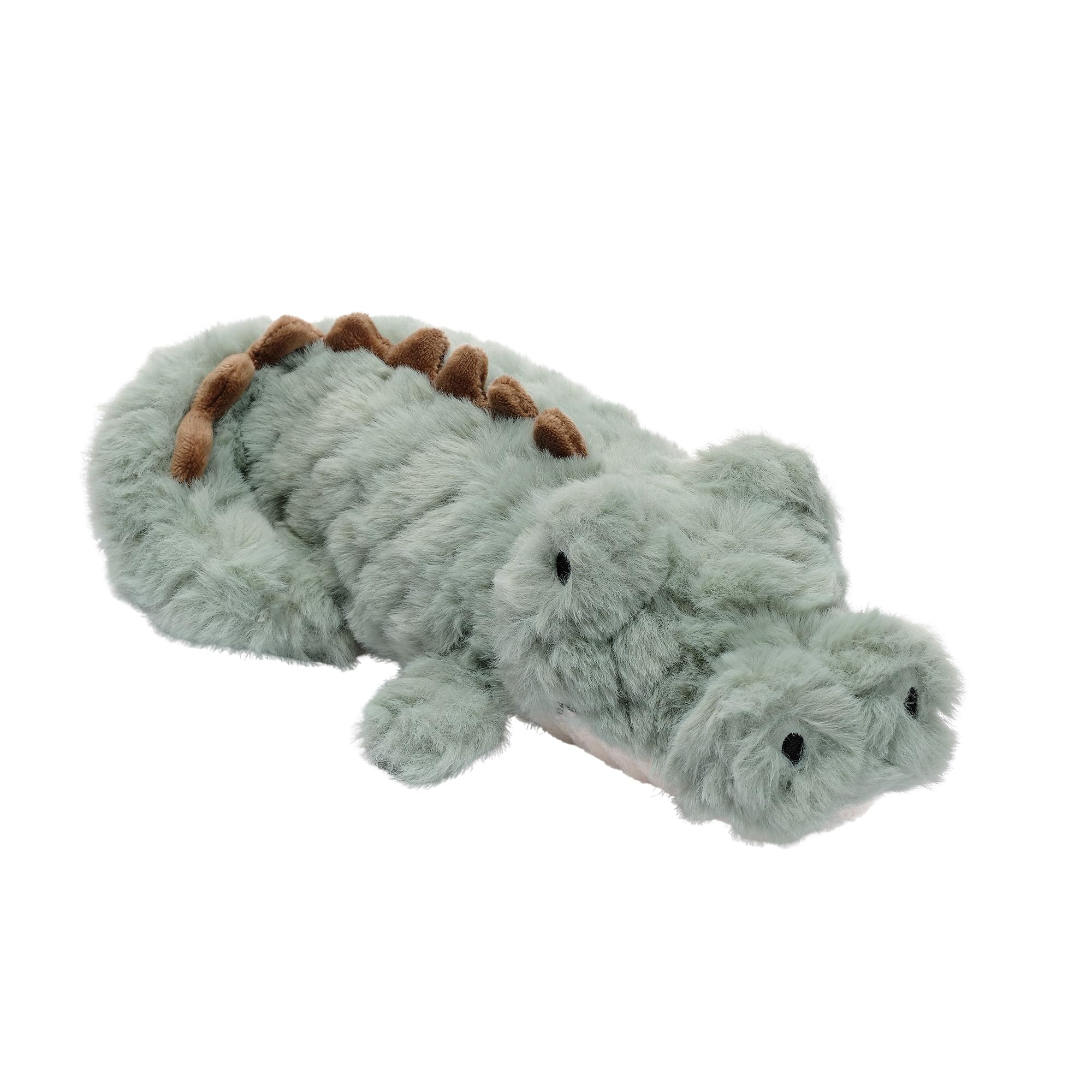 Lambs & Ivy Snappy green alligator plush face invites gentle cuddles and bedtime comfort
