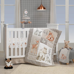 Knox plush fox showing white chest and tail tip, coordinates with Painted Forest decor.