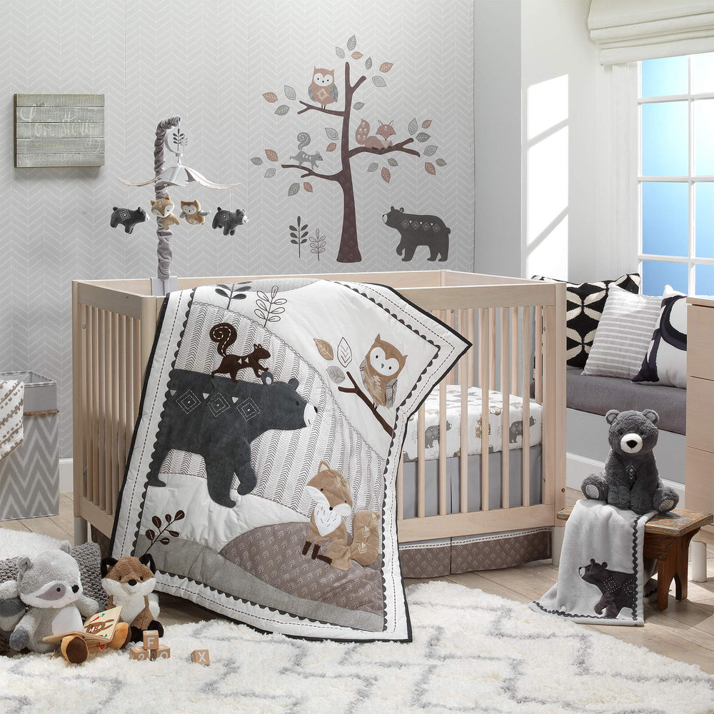 Lambs & Ivy Oscar bear full view ideal baby shower gift vibe.