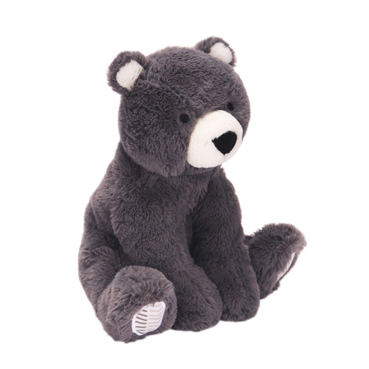 Lambs & Ivy Oscar bear profile shows a compact 10 inch seated size.
