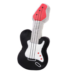 Lambs & Ivy Rock Star plush guitar toy front view, soft and baby-safe.