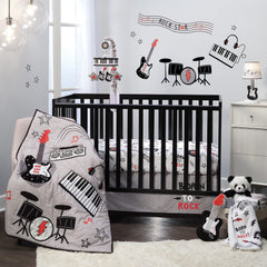 Lambs & Ivy Rock Star toy, machine washable for easy care.