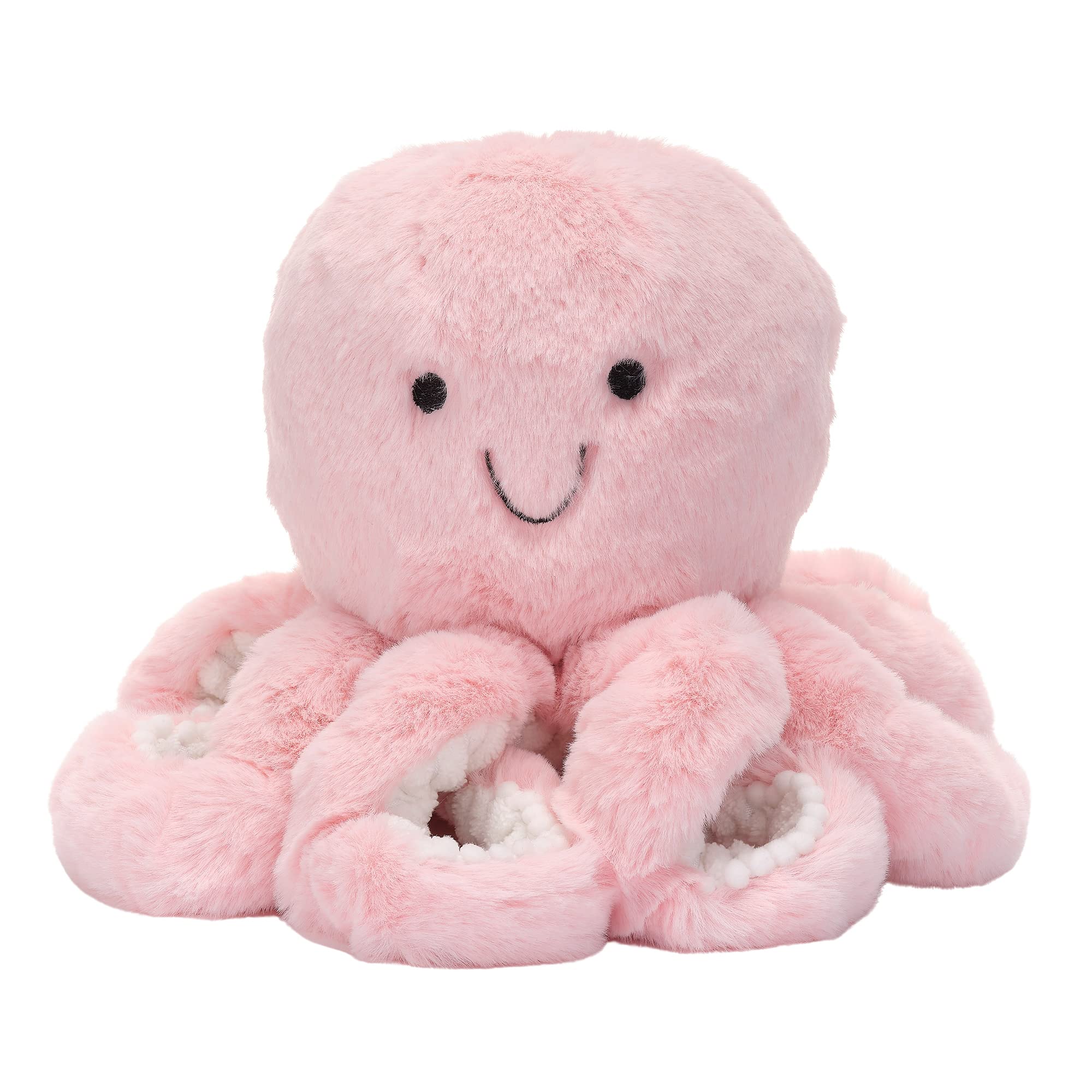 Lambs & Ivy Sea Dreams pink octopus with embroidered eyes and mouth