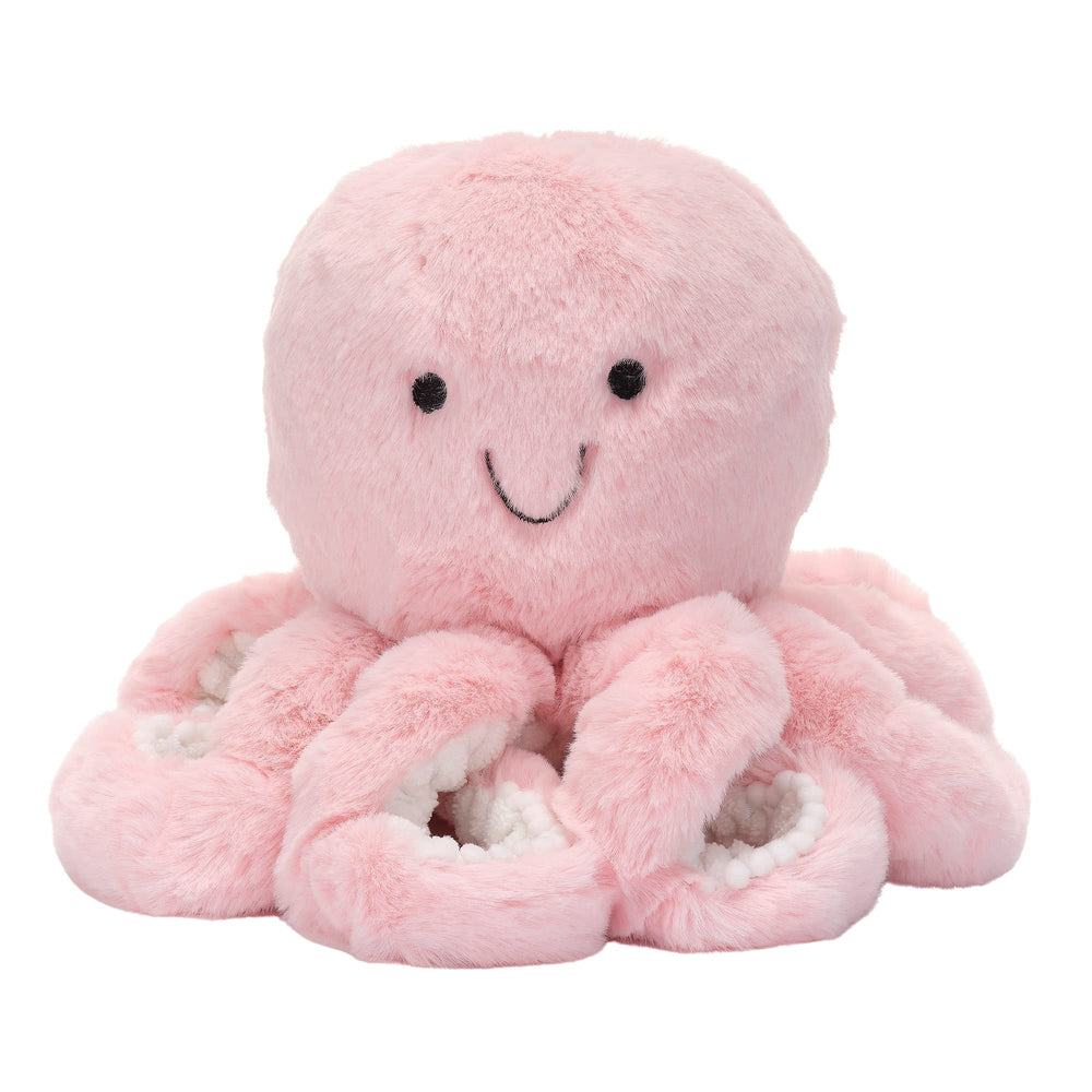 Lambs & Ivy Sea Dreams pink octopus with embroidered eyes and mouth