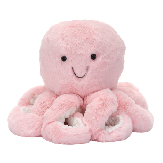 Lambs & Ivy Sea Dreams pink octopus with embroidered eyes and mouth