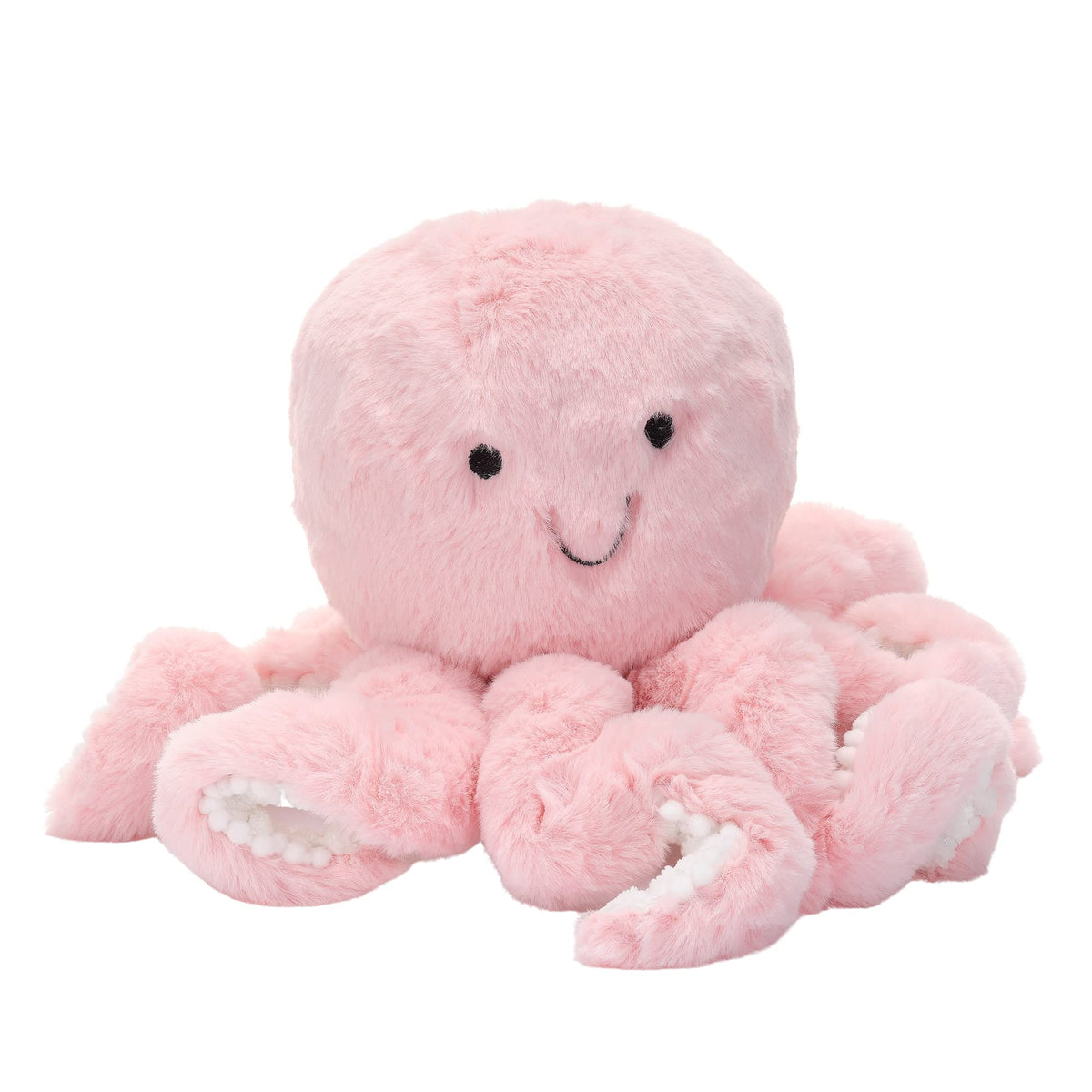 Lambs & Ivy Sea Dreams pink octopus plush, front view for cuddles