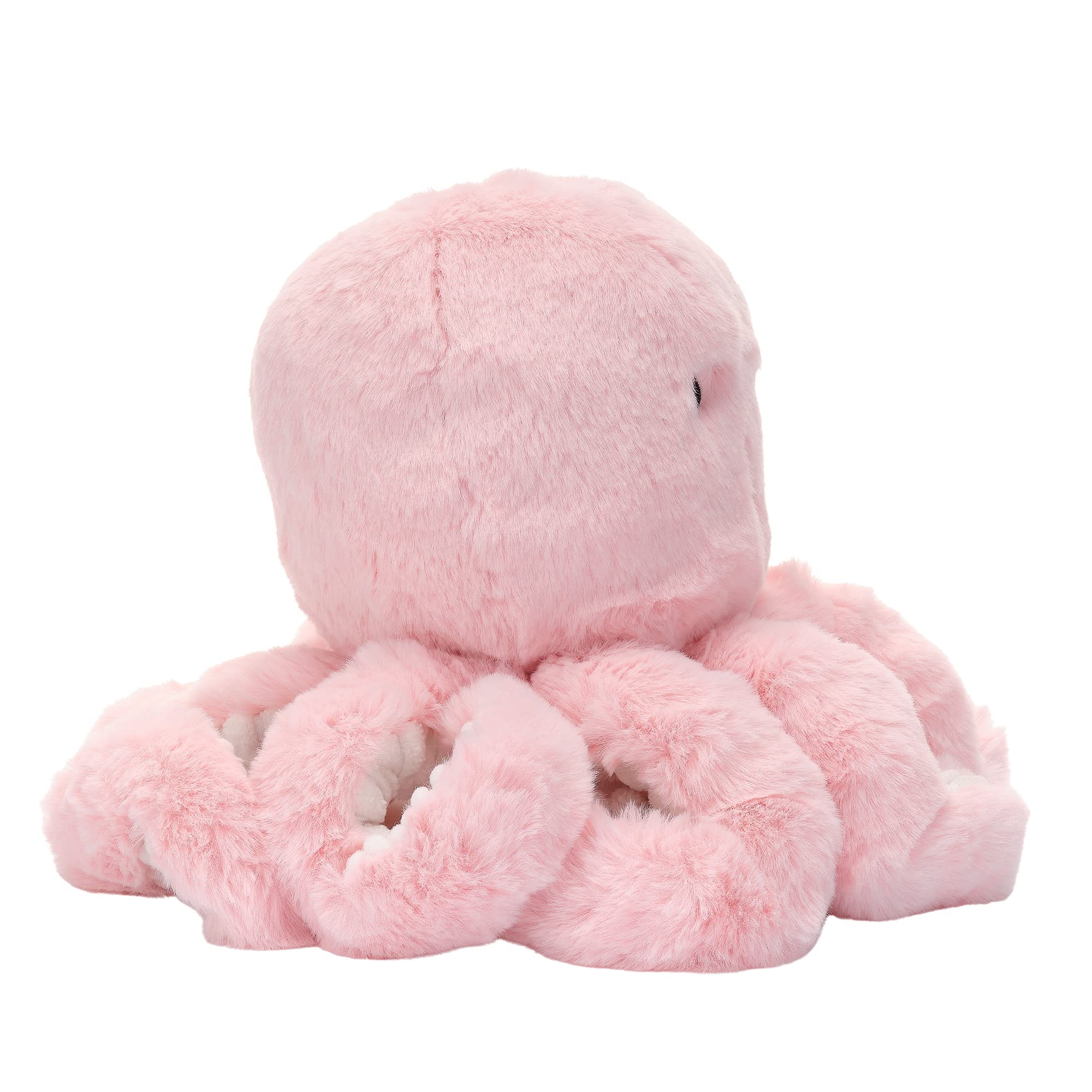 Lambs & Ivy Sea Dreams pink octopus with white pom-pom trim detail