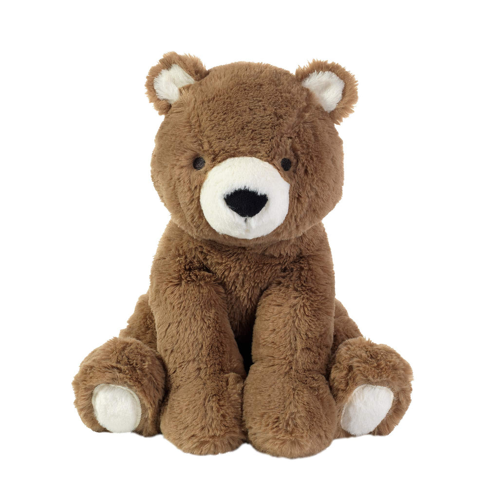 Lambs & Ivy Sierra Sky Brown plush bear, 10 inch cuddle buddy for naps