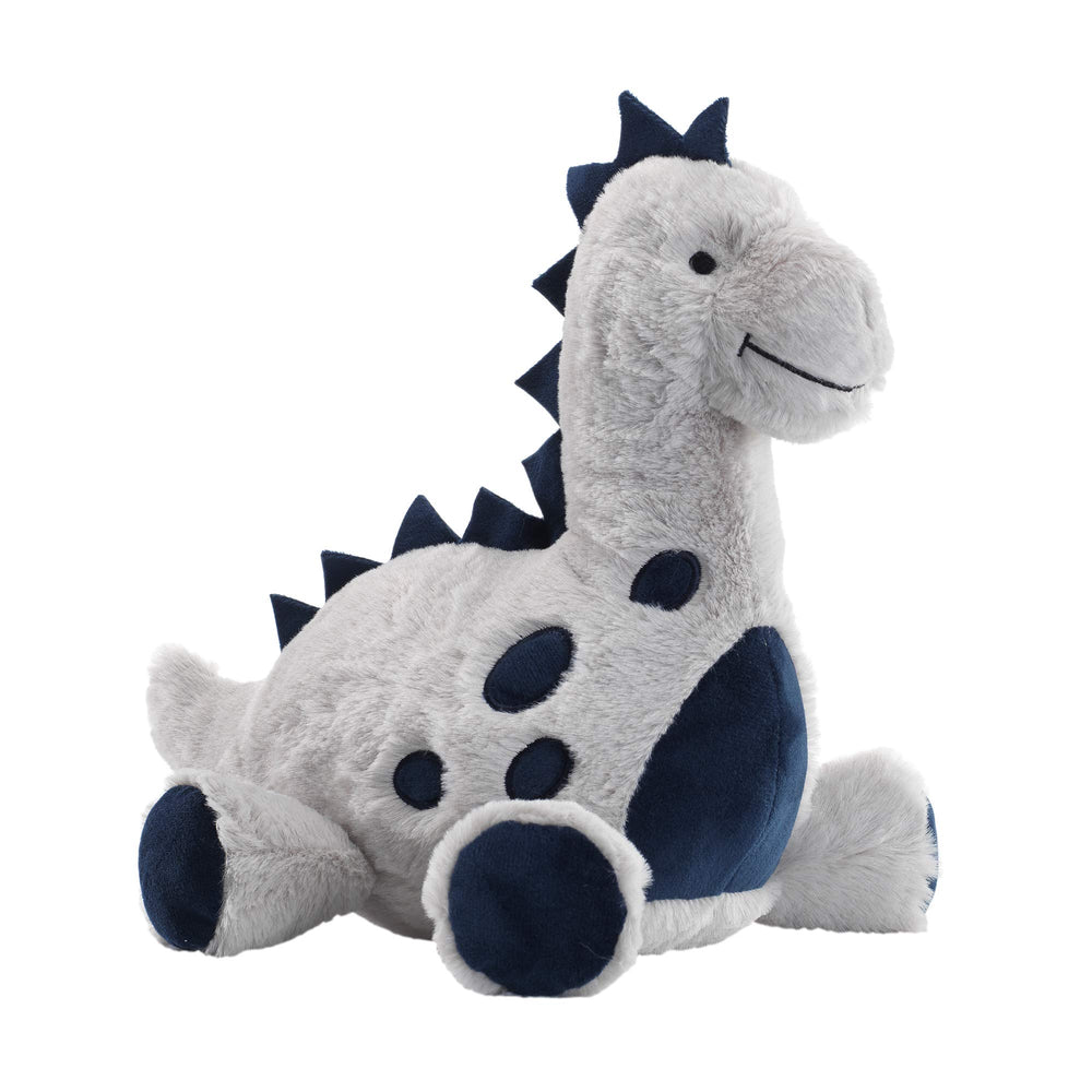 Lambs & Ivy Spike plush sitting for cuddly play and naps.