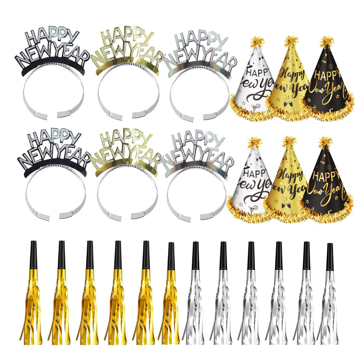 Lamden Happy New Year headband tiara for festive photos