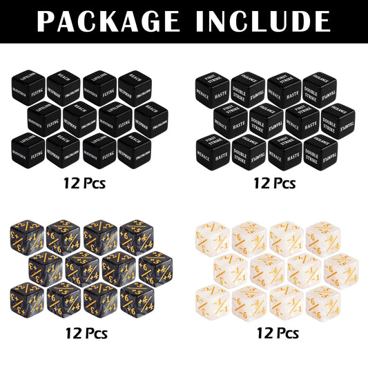 LAMJAM acrylic dice counters pack, durable for MTG and other TCGs.