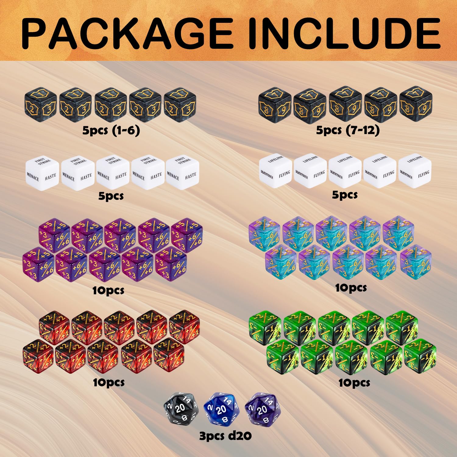 LAMJAM MTG keywords dice with First Strike and Vigilance for thematic gameplay.
