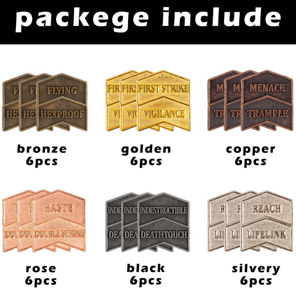 LAMJAM MTG token set in golden highlights Vigilance and First Strike counters with a premium look.