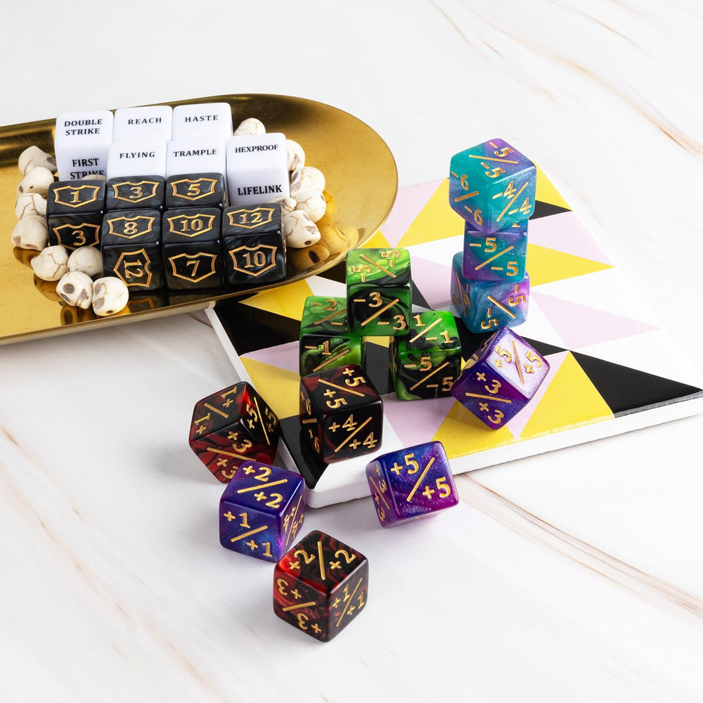 LAMJAM two-color mixed-dice design adds visual variety to play sessions.