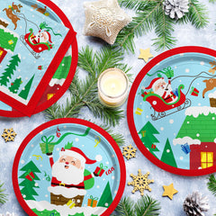 Lamparty Santa cups nine-ounce for spill-free beverages.