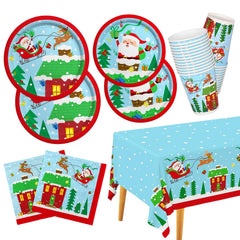 Lamparty Santa plates nine-inch set for quick holiday serving.