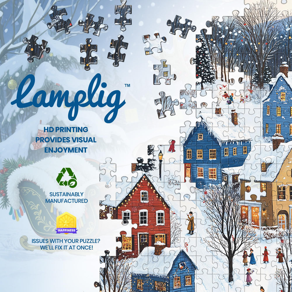 Lamplig poster-sized reference helps accurate piece placement.