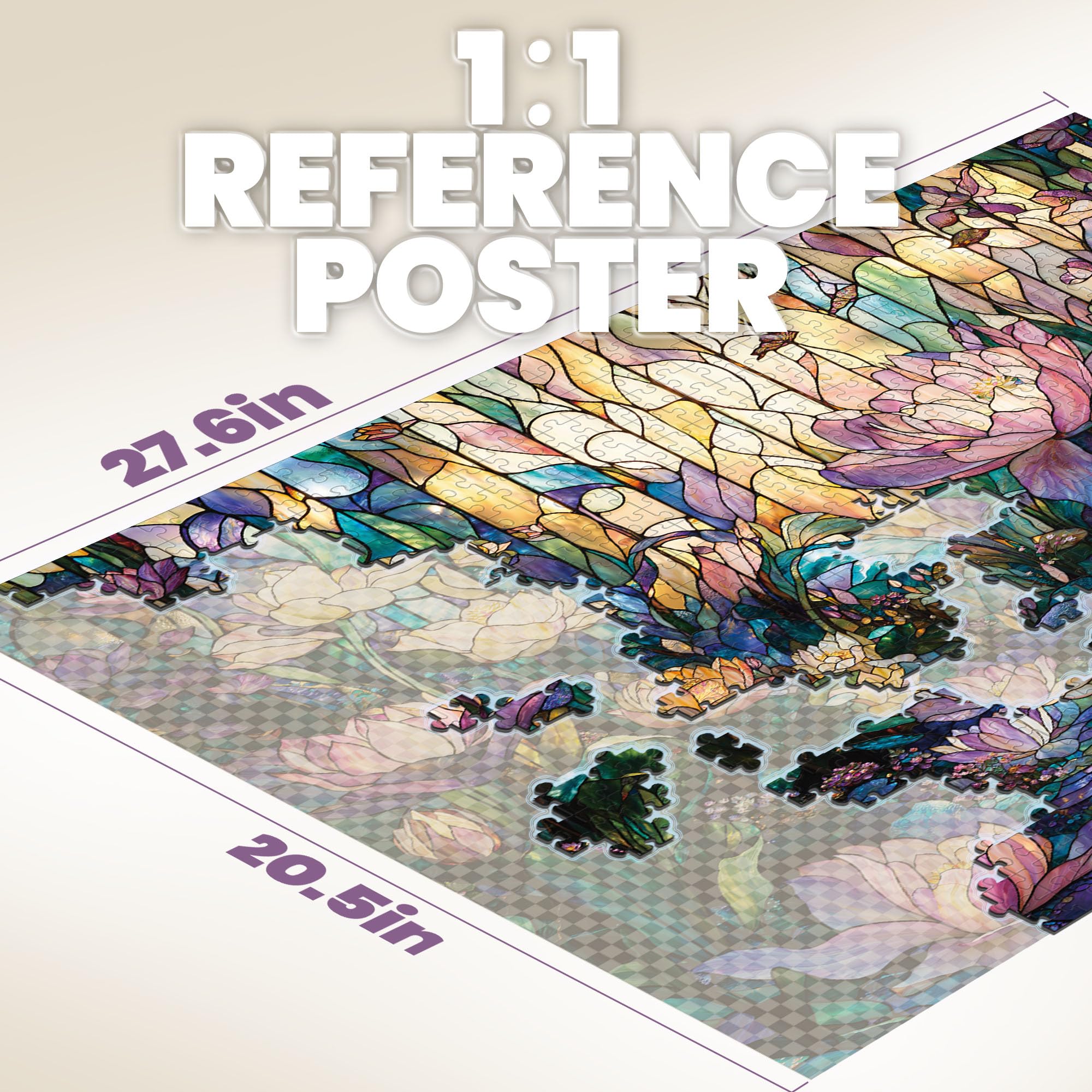 Lamplig 1000-piece poster included to guide completion at a glance