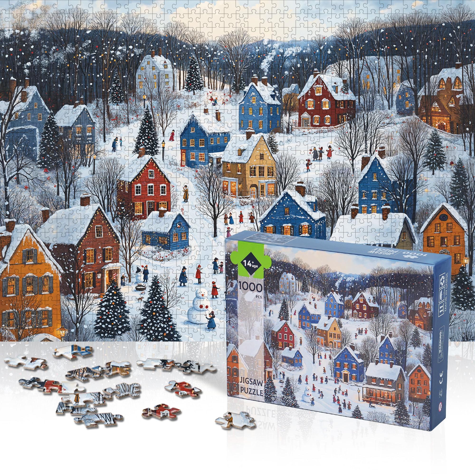 Lamplig puzzle with A-H letter zones aiding group assembly.