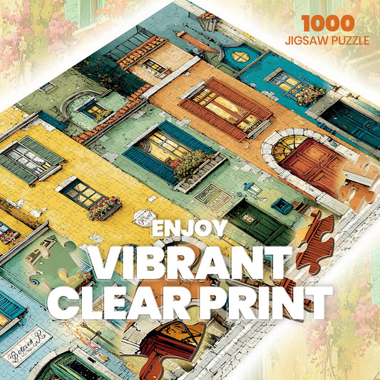 Lamplig vintage italy landscape puzzle — peaceful, focused downtime for adults.