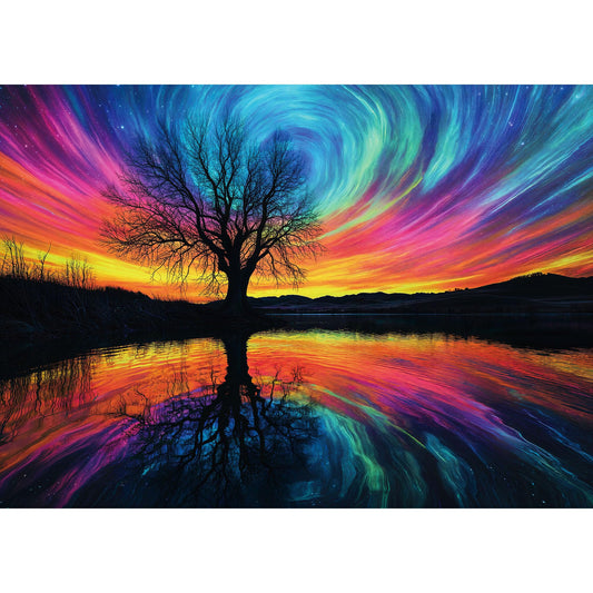 Lamplig Tree of Life Aurora puzzle with 1000 pieces for relaxing evenings