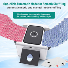 LAMZZP dual-mode shuffler with LED button for precise control.