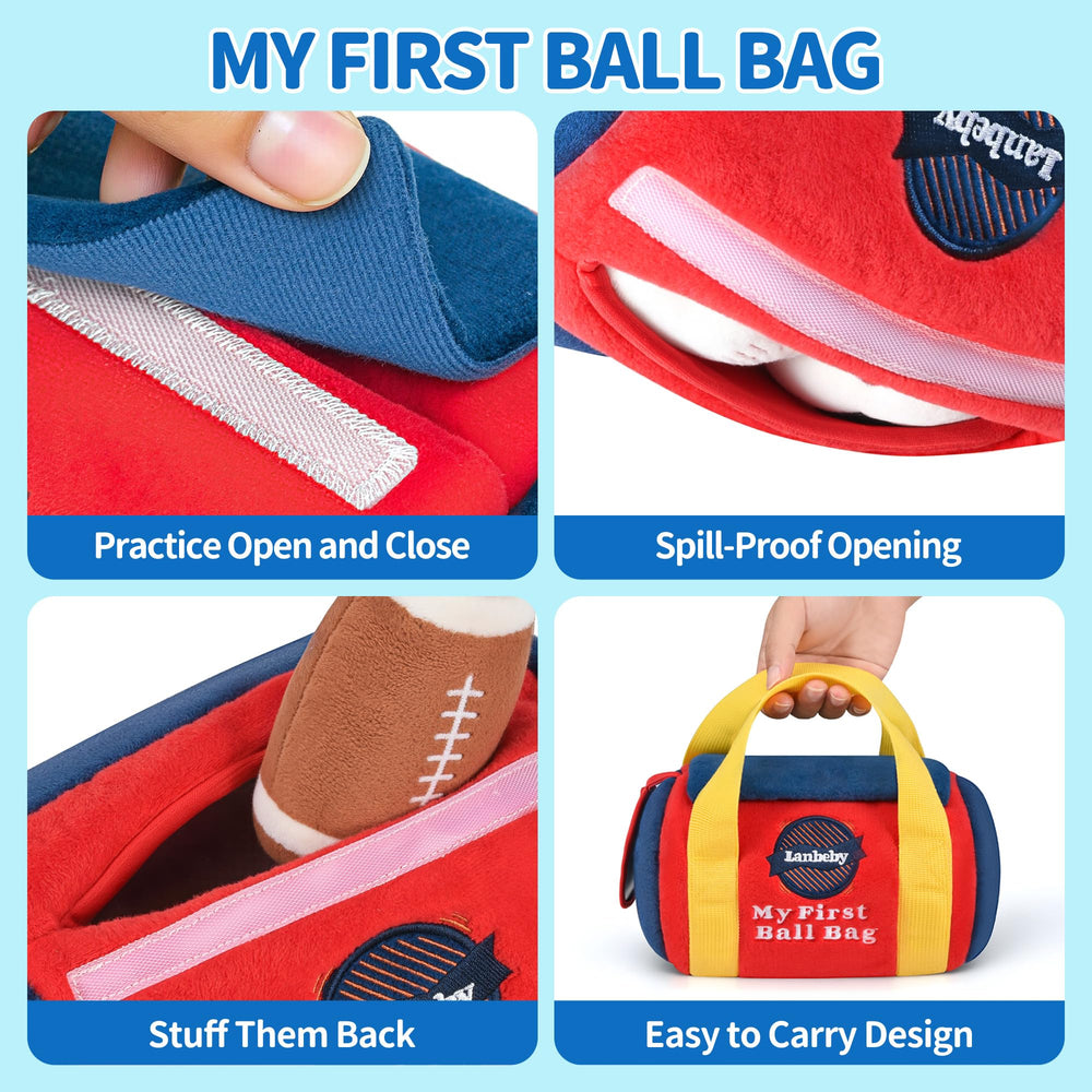 Lanbeby baseball sensory ball's soft fabric supports easy grasp