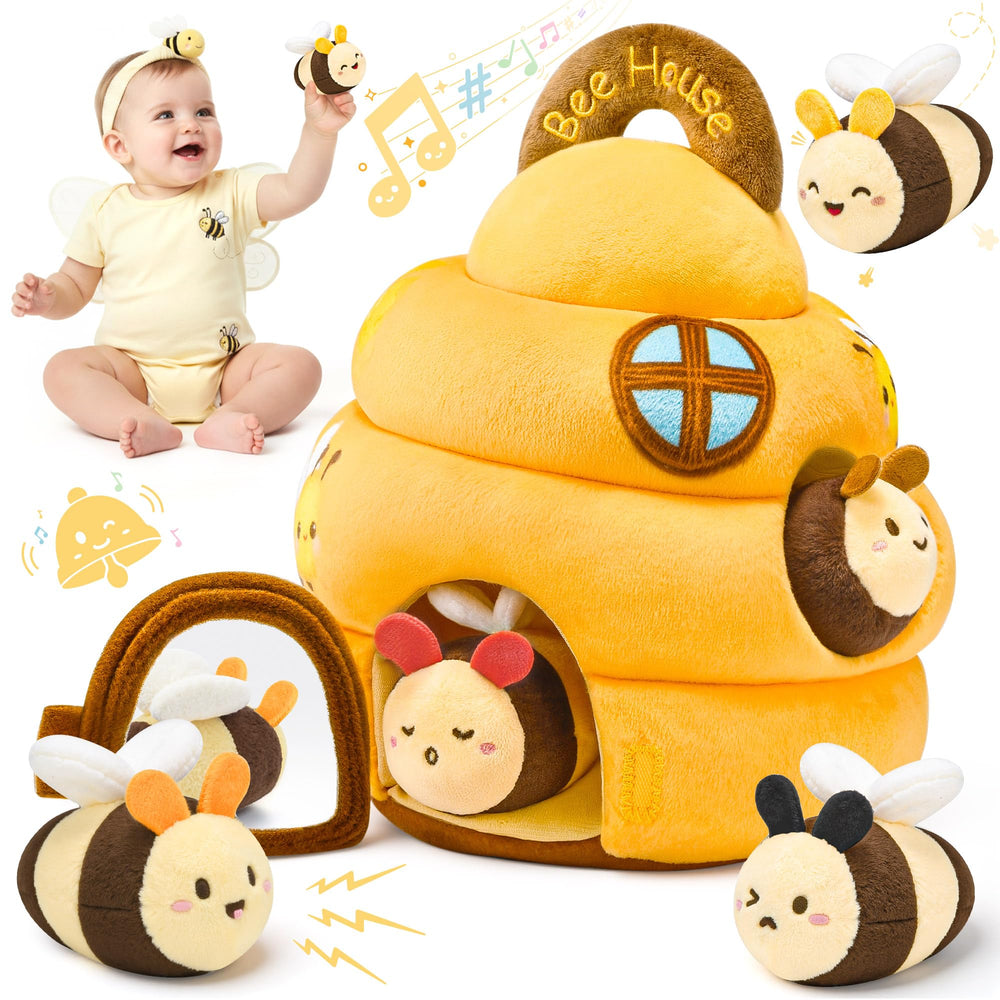 Lanbeby beehive toy with front door and peek window for exploration