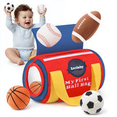 Lanbeby sports bag with mirror and balls enhances early visual exploration
