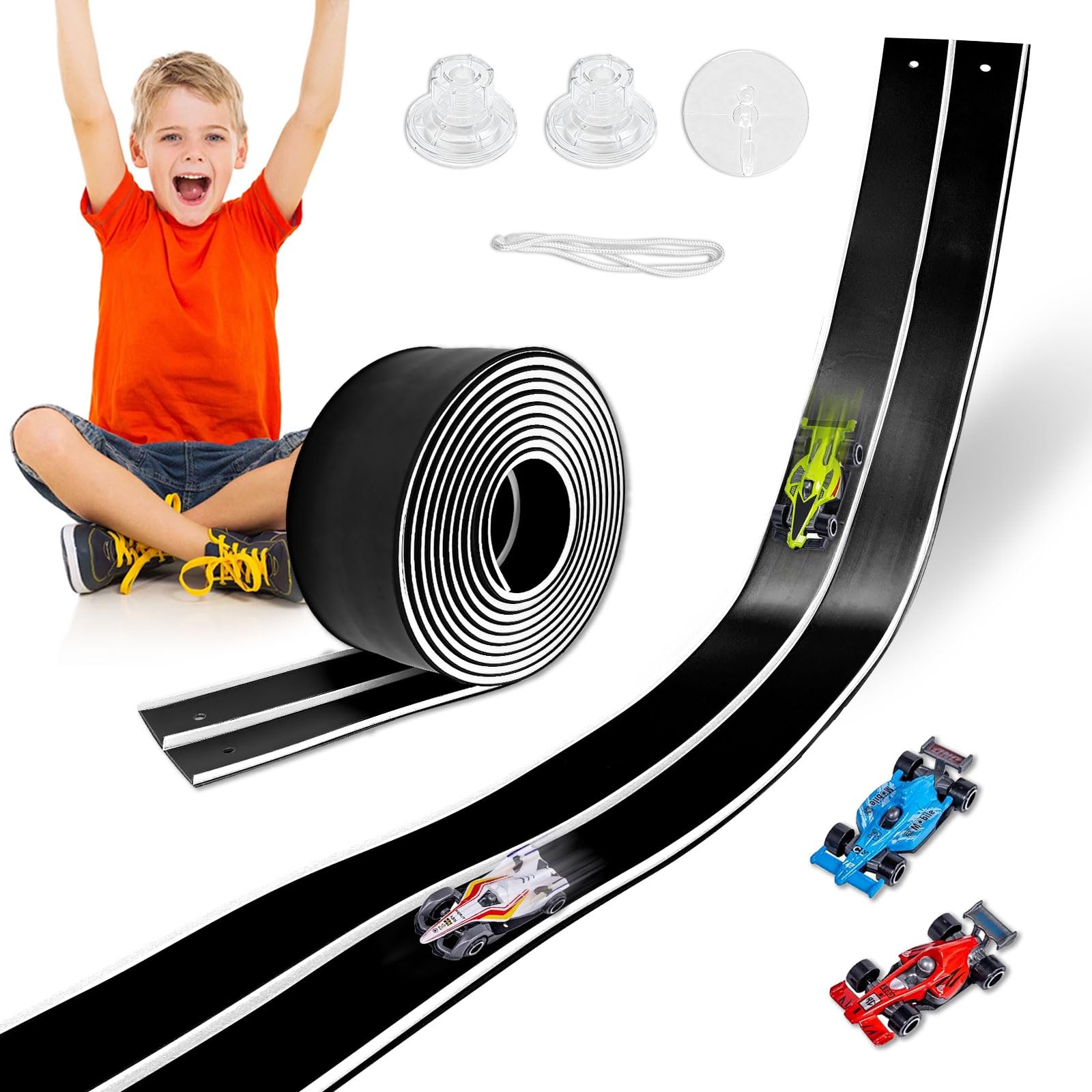 Landhix 15ft flexible race track offers versatile layouts for creative play.
