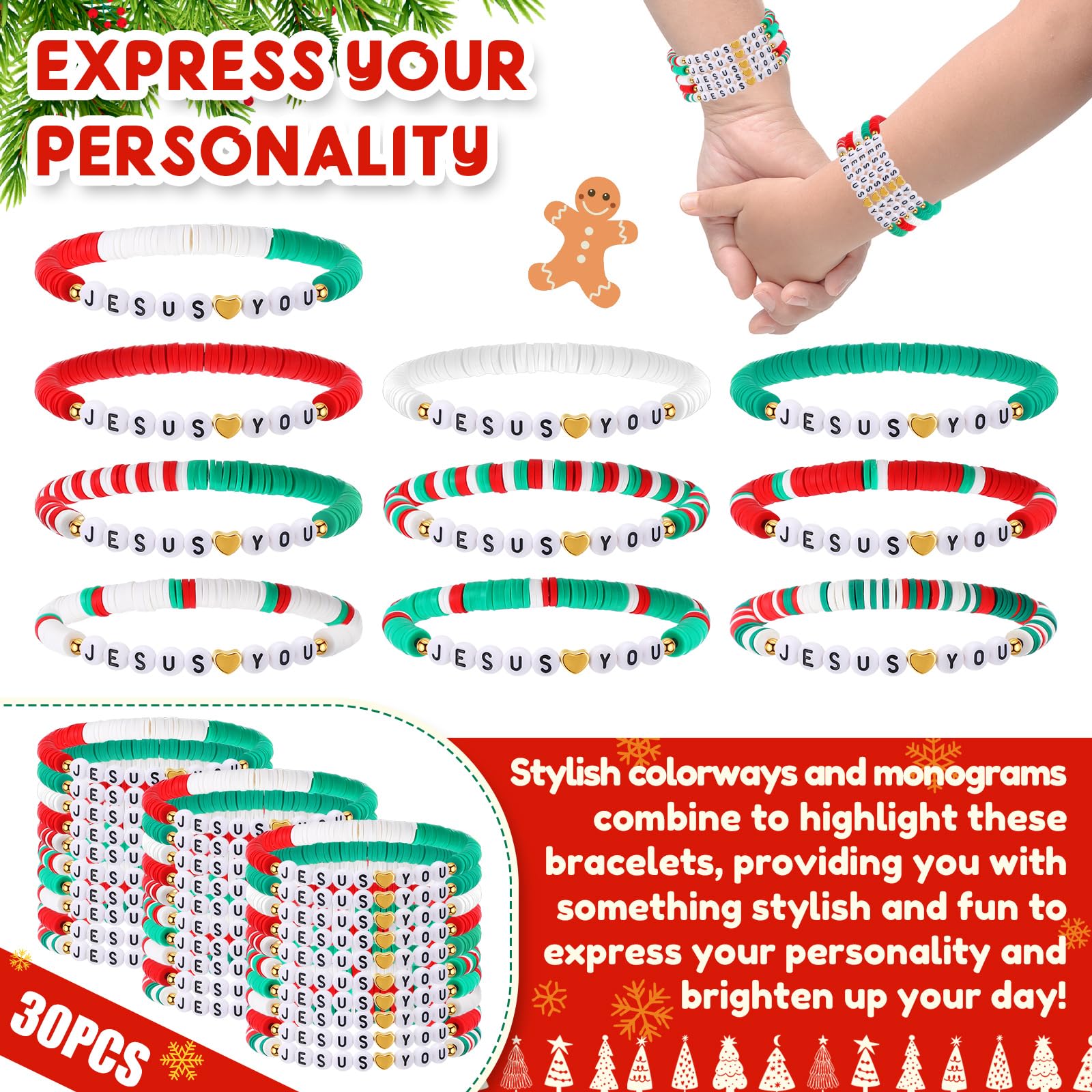 Landical Christian-themed design bracelet shown with colorful outfits for church events