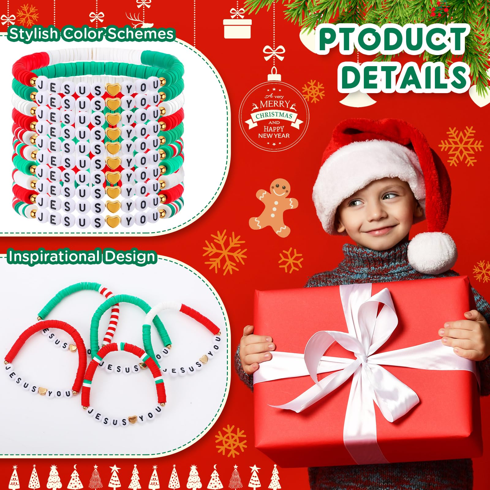 Landical elastic wristband Jesus bracelet, comfortable fit for kids and adults