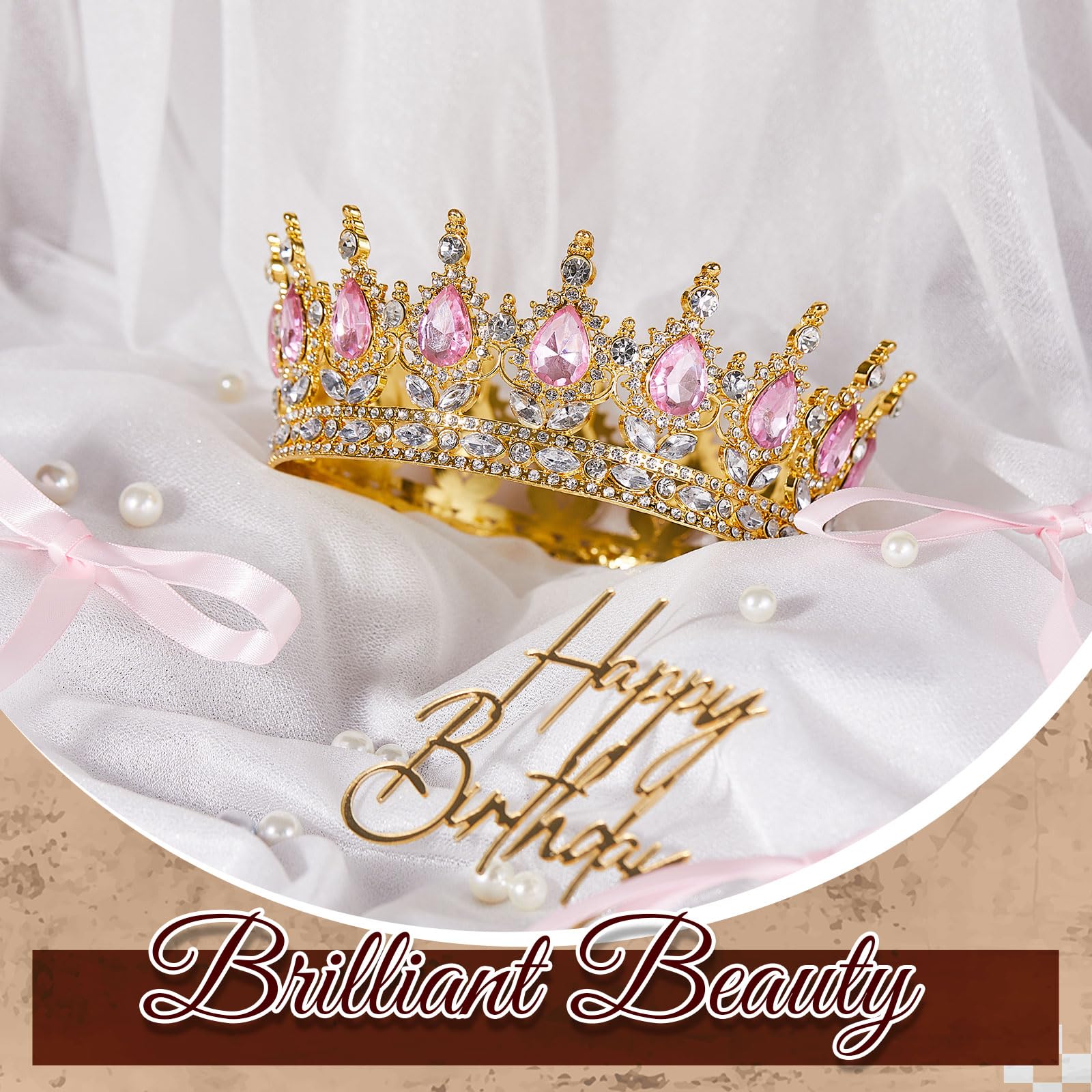 Landical gold birthday sign complements princess toppers beautifully