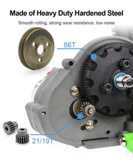 LANDSIN assembled steel gear set, ready for direct replacement in 1/10 RC models.