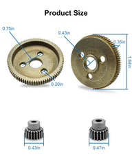 LANDSIN gear-set closeup, silver finish and precise machining.