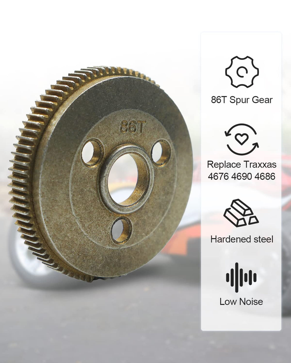 LANDSIN 21T pinion gear steel, higher top speed with reliable meshing.