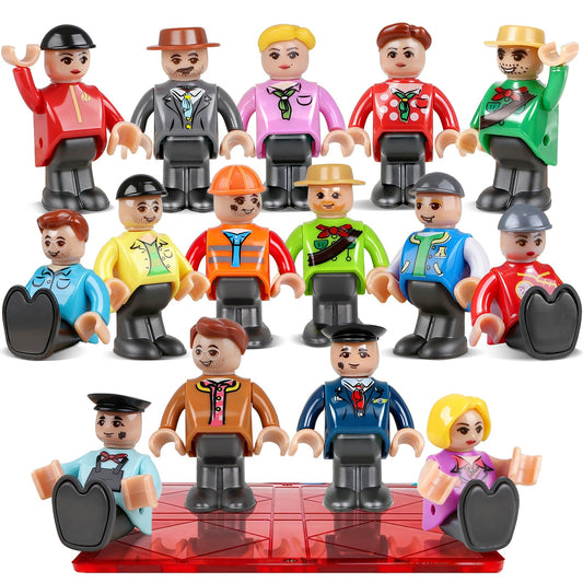 Landtaix magnetic people figures 15pc set for imaginative play and storytelling