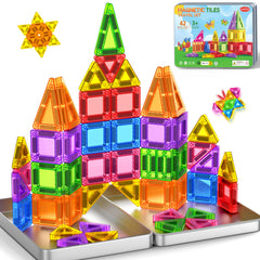 Landtaix mini magnetic tiles travel pack for on-the-go creative building on planes and trains