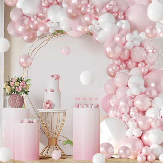 LANGASQUE 18in double-stuffed pink balloon for durable party décor