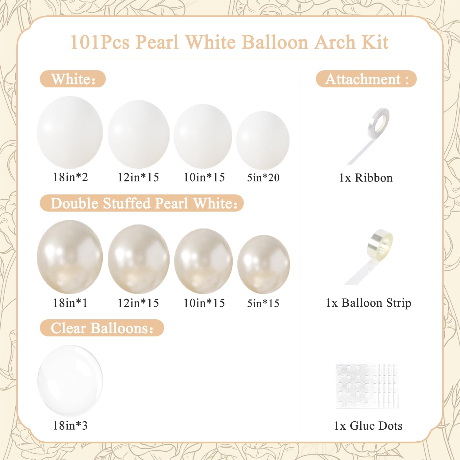 Langasque double-stuffed pearl balloons close-up showing durable, premium finish.