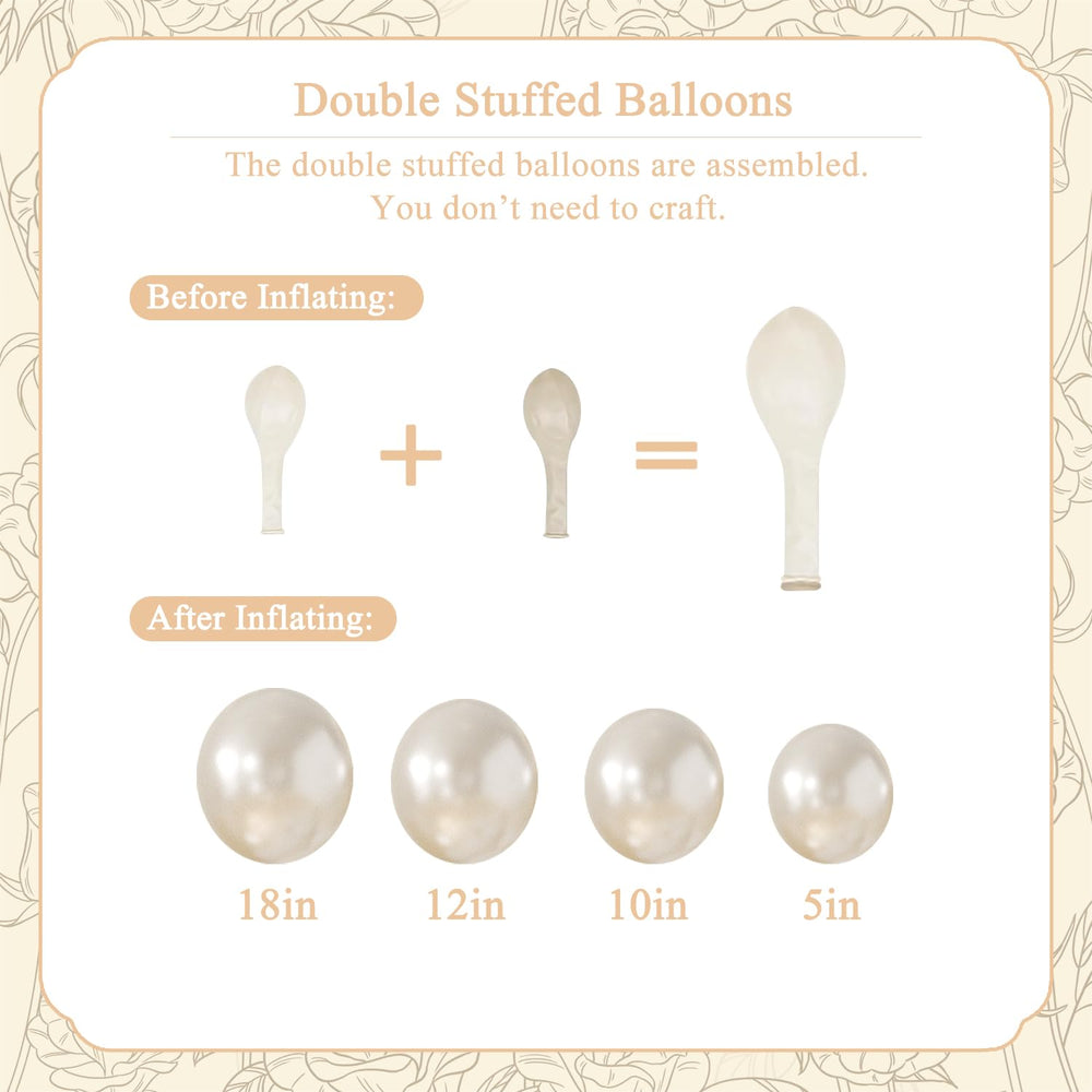 Langasque glue dots and balloon chain ready for quick arch assembly.