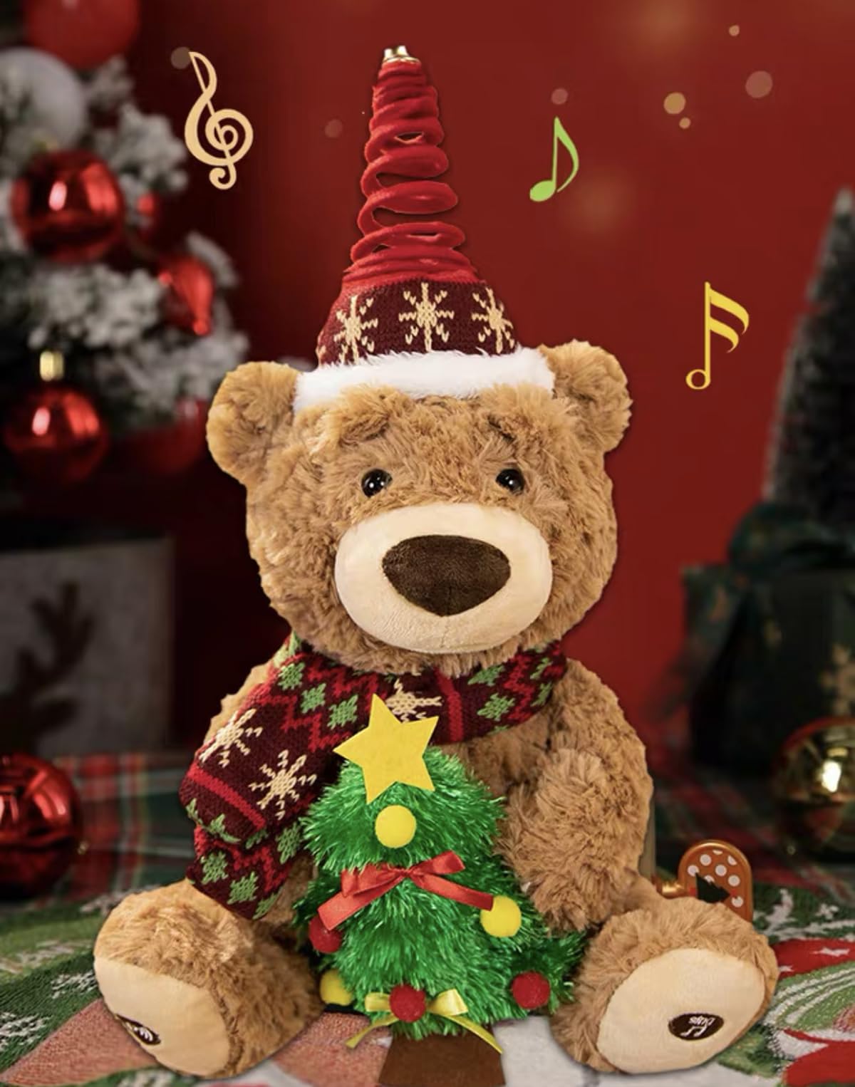 Langxun Teddy Bear records a message using the right foot for personal memories.