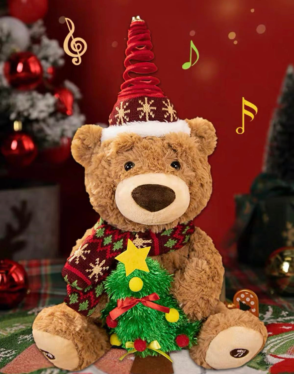 Langxun Teddy Bear records a message using the right foot for personal memories.