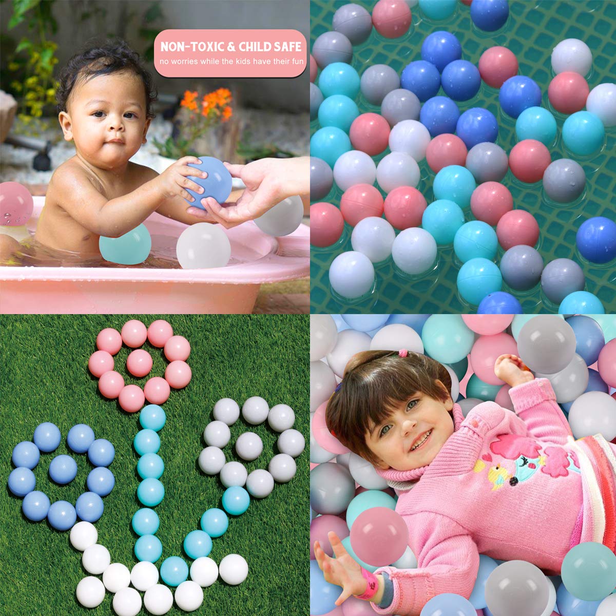 LANGXUN multi-purpose balls fit ball pits, pools, tents, and playhouses.