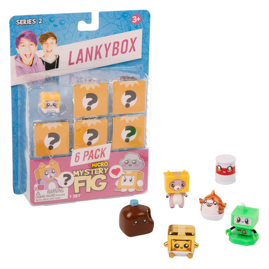 LankyBox 22206 micro six-pack figures showcase bold colors for display and collection.